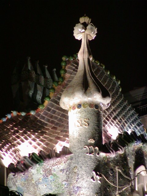 Casa Batlló at night, III