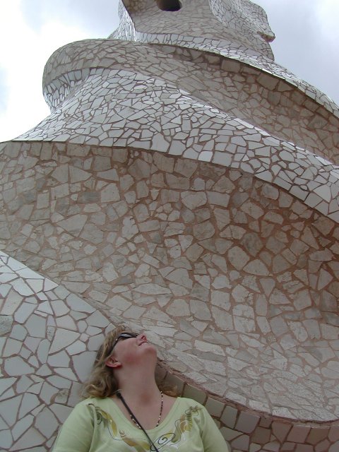 Diana looks up at the spiral