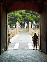 Diana in the portcullis opening