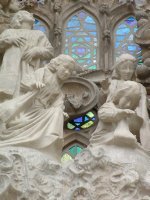 Nativity facade angels