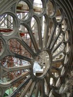 Rose window from above