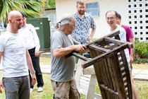 Setting up a makeshift camera stand