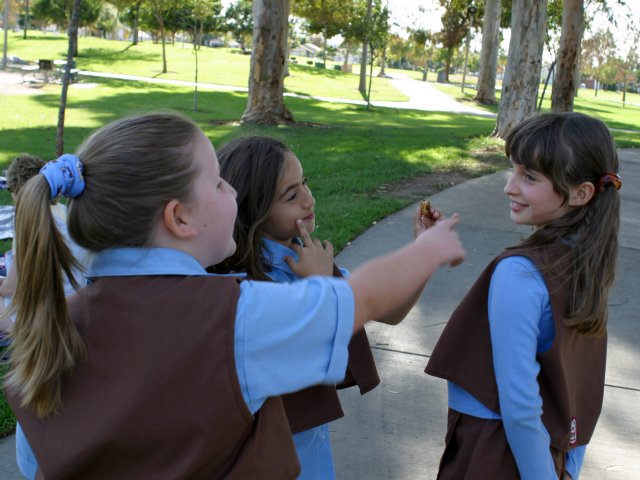 Caitlin loses the no-smiling contest