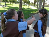 Caitlin loses the no-smiling contest