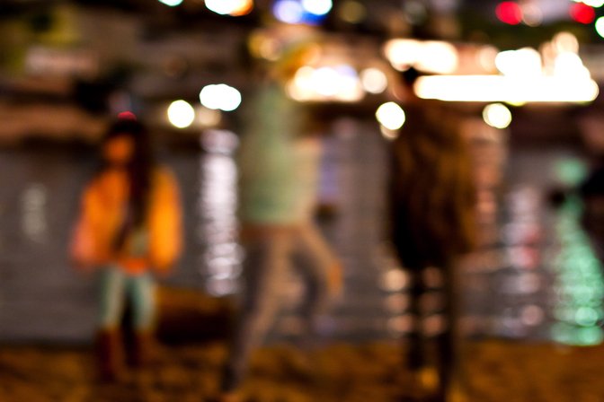 Blurred Beach Kids