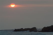 Fog bank off the Newport harbor mouth