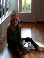 Charlotte and her beanies