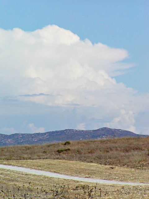 Dry hills and clouds