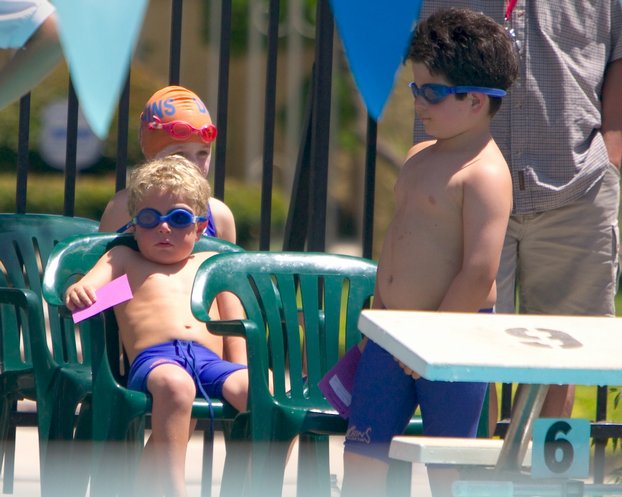 Timothy waits for his heat of the freestyle