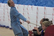 Archer pulls the sleigh