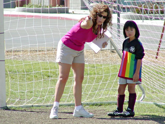 Butterfly goalie getting some coaching
