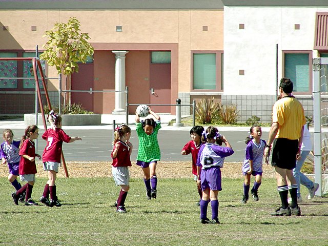 Lindsay throws from the goalie box
