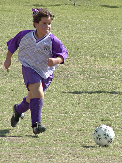 Vanessa runs with the ball