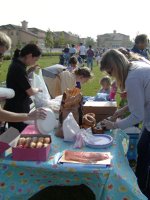 Potluck picnic breakfast after the game