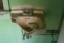 Broken sink, Aguereberry Camp