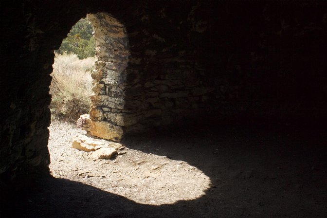 Looking out from a charcoal kiln