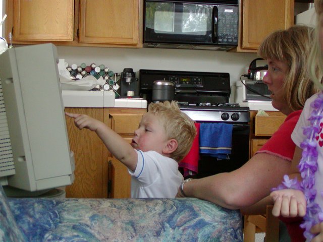 Timothy at the computer