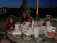 Picnic dinner with the Holcombs