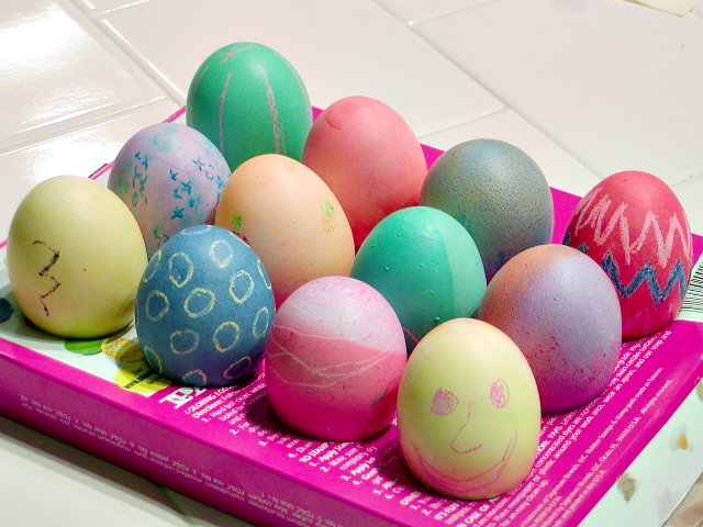 Colored eggs