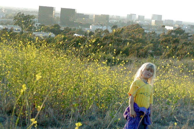 Sara above the garden park