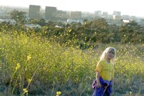 Sara above the garden park
