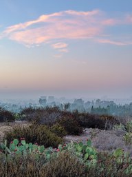Foggy University Hills Sunset