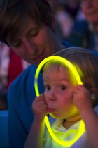 Daniel with a glowstick
