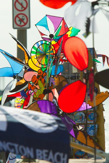 In front of the kite shop