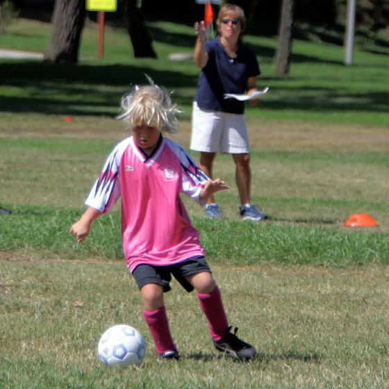 Sara with the ball