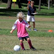 Sara with the ball