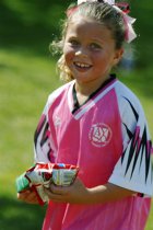 Chandler with a post-game snack