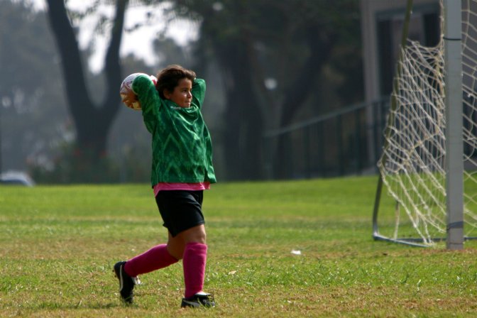 Another goalie throw from Vanessa