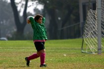 Another goalie throw from Vanessa