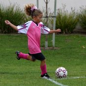 Chandler does a corner kick