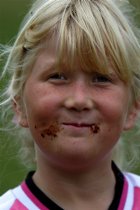 Sara cupcake-faced too