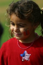 Sarah with face paint