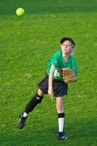 Lindsey warms up before the game