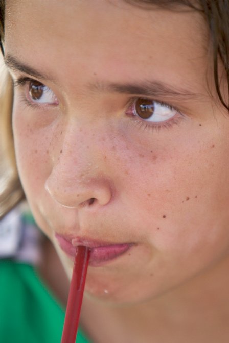Breanna cools off in the dugout