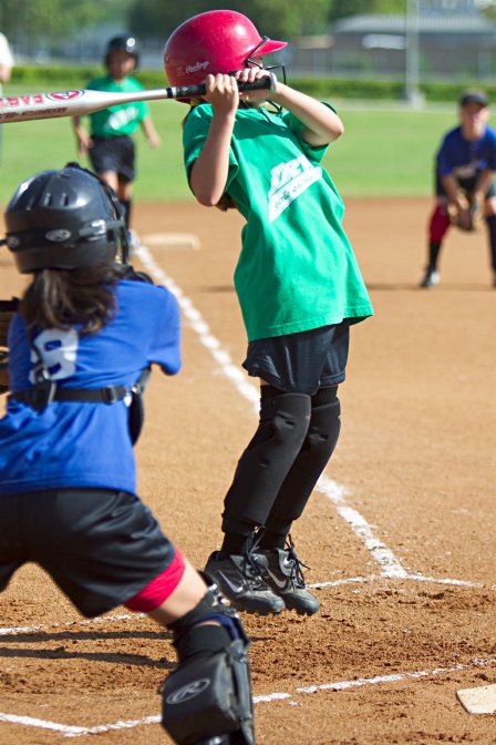 Jennifer dodges a close pitch