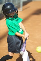 Jessica gets some batting practice