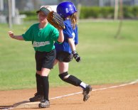 Sara hopes for a throw to third