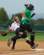 Breanna reaches first safely