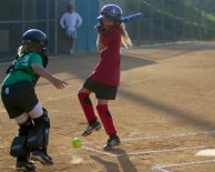 Abby, hit by a pitch