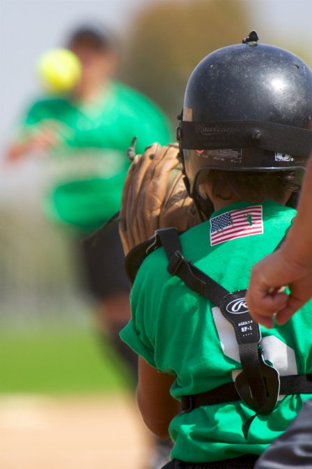 Breanna pitching to Ashley