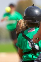 Breanna pitching to Ashley