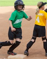 Brittany rounds third base