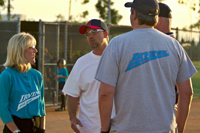 The coaches discuss the rules