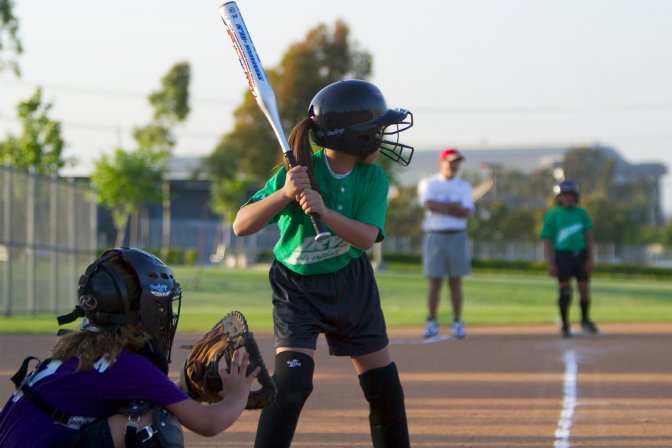 Kayla at bat