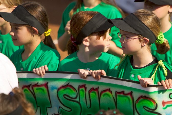 Parading onto the field