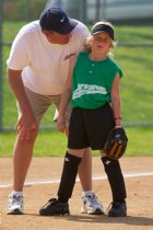 Coach Todd helps Sara at 3rd